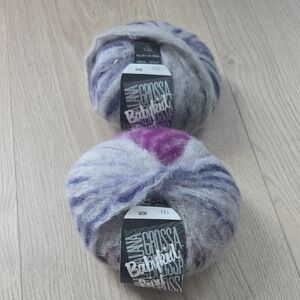 Lana Grossa Baby Kid Yarn in Purple and Gray